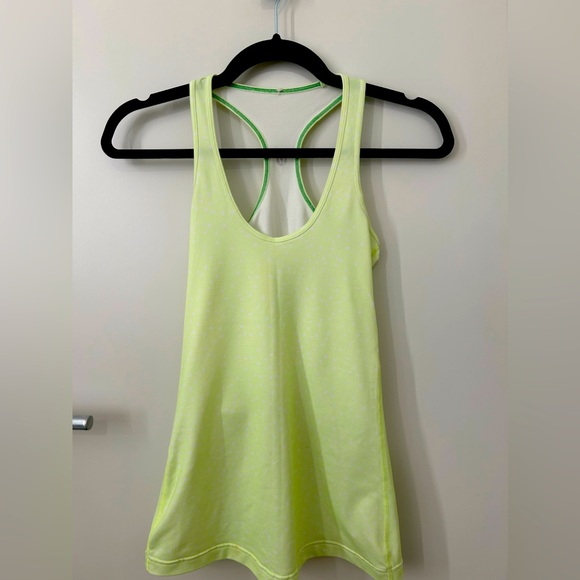 Lululemon lime green polka dot tank - Picture 1 of 3